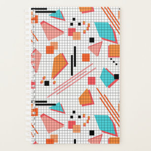 Schoolloze geometrische memphis vormt patroon s planner