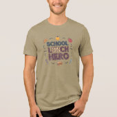 schoollunchheld Tri-Blend shirt (Voorkant)