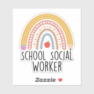 schoolmaatschappelijk werker MSW LSW maatschappe Sticker