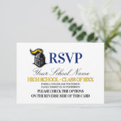 Schoolmascot class Reunion RSVP Kaartje (Staand voorkant)