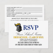 Schoolmascot class Reunion RSVP Kaartje (Voorkant / Achterkant)