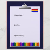 Schoolmeester Krijtje Ontwerp Evenement Flyer (Achterkant)