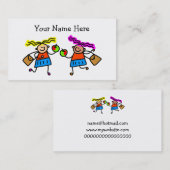 Schoolmeisjes Visitekaartje (Voorkant / Achterkant)