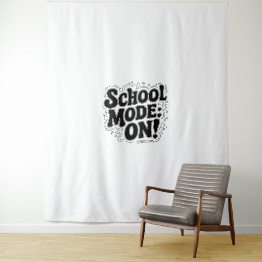 Schoolmodus: AAN! , geïnspireerd ontwerp Wandkleed (In situ)