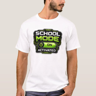 Schoolmodus geactiveerd Grappige Gamer Terug naar T-shirt