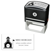  schoolmonogram, Rubber Stamp Zelfinktende Stempel (In situ)