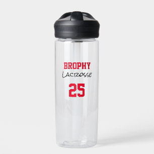 Schoolnaam SPORT Speler Nummer Jaar Lacrosse Team Waterfles