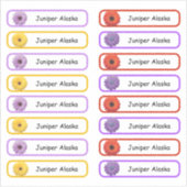 Schoolnaamlabels stickers Flowers Design (Voorkant)