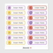 Schoolnaamlabels stickers Flowers Design (Vel)