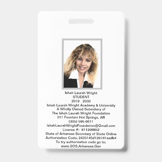 Schoolnummer Badge (Voorkant)