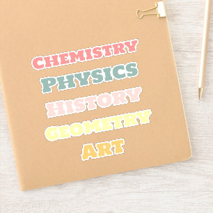 Schoolonderwerp Stickers, esthetisch Sticker