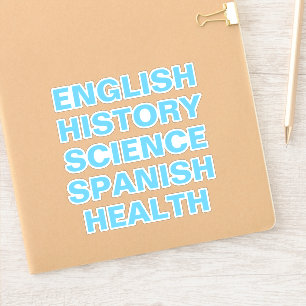 Schoolonderwerp Stickers, esthetisch Sticker