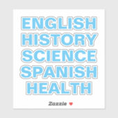 Schoolonderwerp Stickers, esthetisch Sticker (Vel)