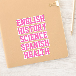 Schoolonderwerp Stickers, esthetisch Sticker