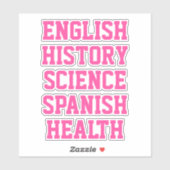 Schoolonderwerp Stickers, esthetisch Sticker (Vel)