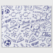 Schoolpatroon Cadeaupapier (Vlak)