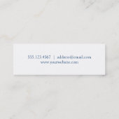 Schoolpride afstuderen naam marineblauw contactkaartje (Achterkant)