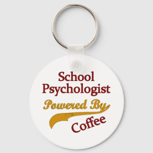 Schoolpsycholoog aangedreven door koffie sleutelhanger