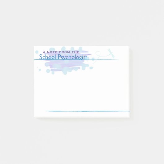Schoolpsycholoog Blue Vibes Post-it Notes (Voorkant)