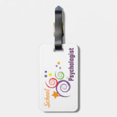 Schoolpsycholoog laptop of Bagagelabel (Achterkant verticaal)