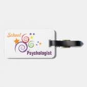 Schoolpsycholoog laptop of Bagagelabel (Achterkant horizontaal)