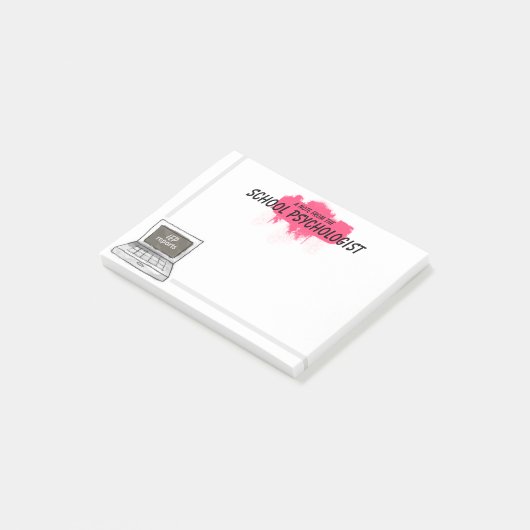 Schoolpsycholoog Laptop Post-it Notes (Schuin)