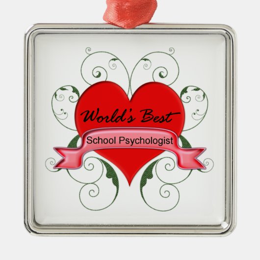 schoolpsycholoog metalen ornament (Voorkant)