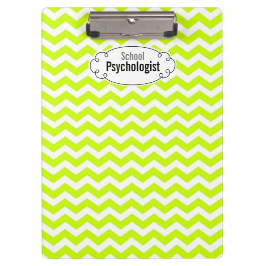 Schoolpsycholoog Modern Chevron Klembord (Voorkant)