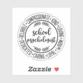 schoolpsycholoog | Schoolpsychologische student Sticker (Vel)