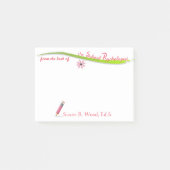 Schoolpsycholoog's roze potlood plakbiljetten post-it® notes (Voorkant)