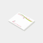 Schoolpsycholoog's roze potlood plakbiljetten post-it® notes (Schuin)