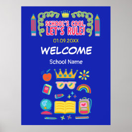 "School's cool let's rule" motivatie citeert Poster