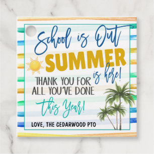 School's Out Cadeau Label