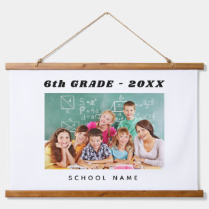 Schoolschool, fotoklasse hangend wandkleed