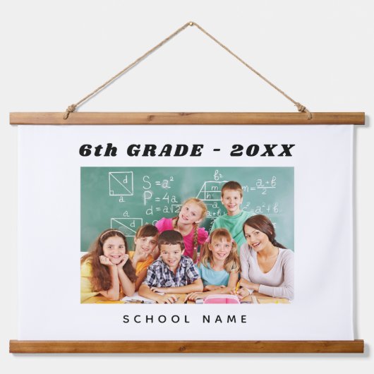 Schoolschool, fotoklasse hangend wandkleed (Voorkant)