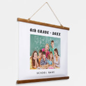 Schoolschool, fotoklasse hangend wandkleed (Gebogen)