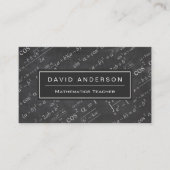 Schoolschool Wiskunde wiskundedocent Visitekaartje (Voorkant)