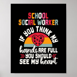 Schoolse sociale werker — Retro Sunset Poster