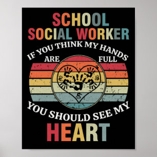 Schoolse sociale werker — Retro Sunset Poster