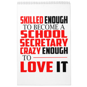 Schoolsecretaris Calendar Funny Gift for Women Man Kalender