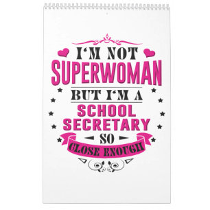 Schoolsecretaris Calendar Funny Gift for Women Man Kalender