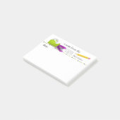 Schoolsecretaris Colorful Sticky Notes (Schuin)