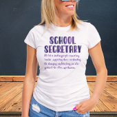 Schoolsecretaris Definitie Tshirt
