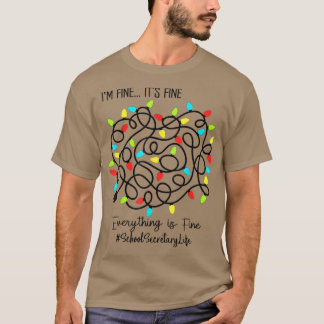 Schoolsecretaris Funny Alles is prima Christma T-shirt