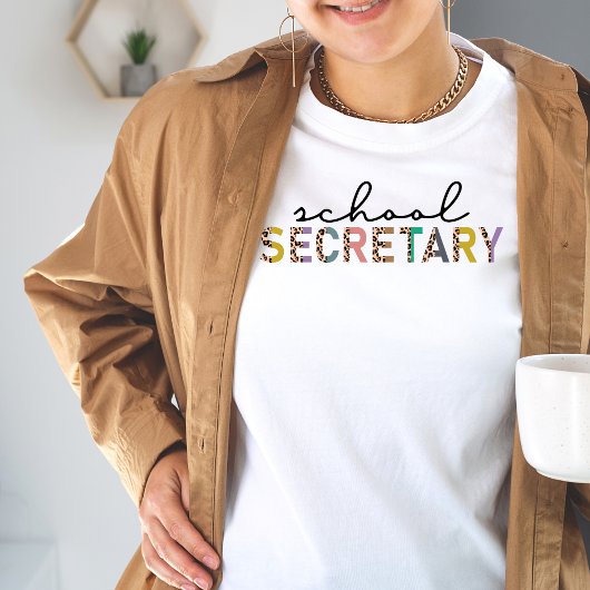 Schoolsecretaris Leopard Print Tshirt