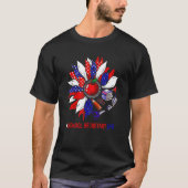 Schoolsecretaris Leven Leopard Zonnebloem Amerikaa T-shirt (Voorkant)