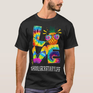 Schoolsecretaris Liefde Ananas Zomer van dienst na T-shirt