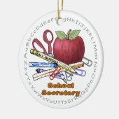 Schoolsecretaris-ornament Keramisch Ornament (Links)