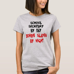 Schoolsecretaris Zombie Joke T-shirt