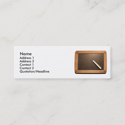 Schoolslet voor Ardoise  met Chalk Mini BC Mini Visitekaartje (Voorkant)